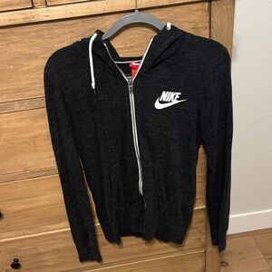 Nike Charcoal Hoodie with White Logo